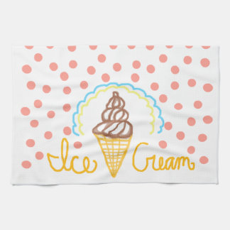 Linge De Cuisine Rêve de pois de crème glacée de chocolat