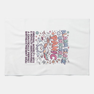 Linge De Cuisine Réveil Licorne Licorne Panique Typographie Gras