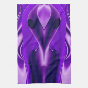 Linge De Cuisine Rêves arc-en-ciel violet 3D, Alien