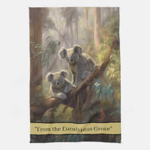 Linge De Cuisine Rêves de forêt de koalas personnalisables