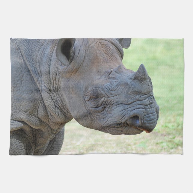 Linge De Cuisine Rhinocéros noir (Horizontal)