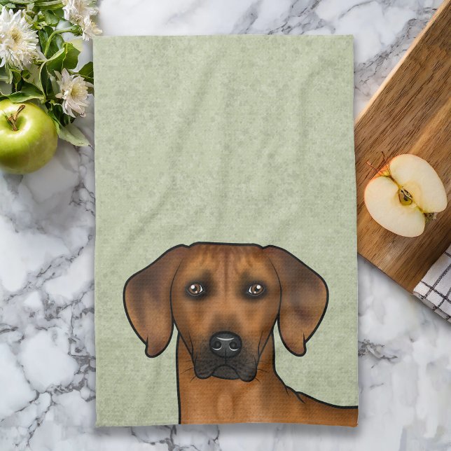 Linge De Cuisine Rhodesian Ridgeback Brown Africain Lion Chien Head (Please note: This image is a digital mockup. The product may not be in scale.)