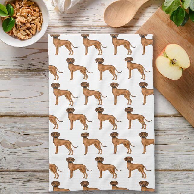 Linge De Cuisine Rhodesian Ridgeback Brown Africain Lion Dog Motif (Please note: This image is a digital mockup. The product may not be in scale.)
