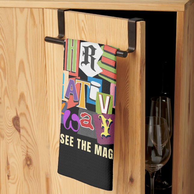 Linge De Cuisine Rire Souvent - Typographie Positive Conception de  (Pliage en tiers)