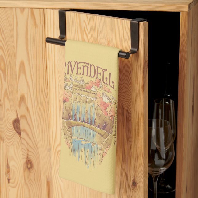 Linge De Cuisine RIVENDELL™ Compagnie de l'aquarelle Illustration (Pliage en tiers)