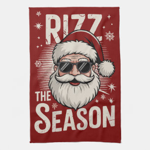 Linge De Cuisine Rizz Saison Santa Claus Rizzmas Drôle Noël