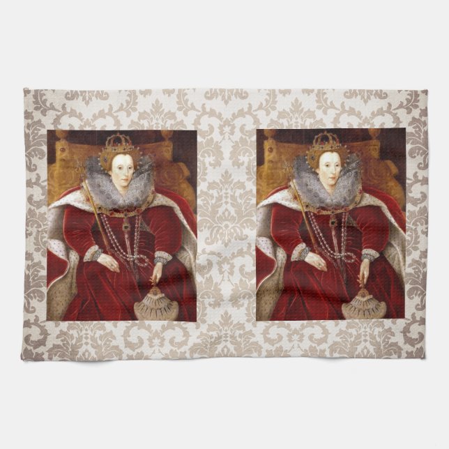 Linge De Cuisine Robes longues rouges d'Elizabeth I (Horizontal)