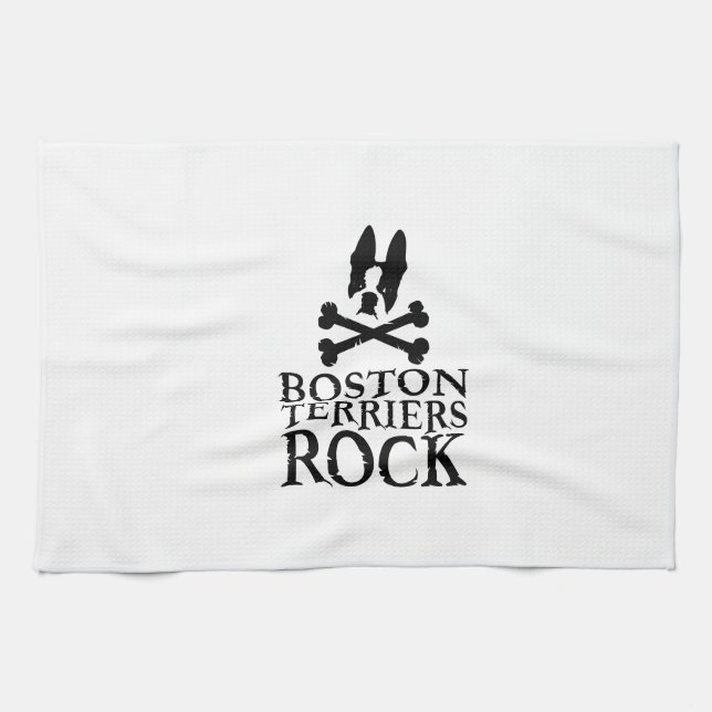 Linge De Cuisine Roche officielle Merch de terriers de Boston (Horizontal)