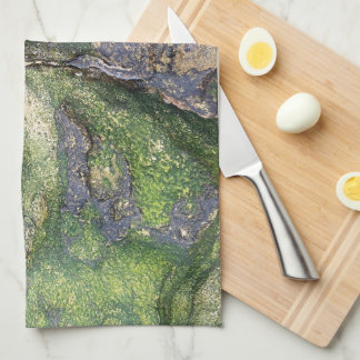 Linge De Cuisine Roches de la plage moussue verte jade de Toowoon B