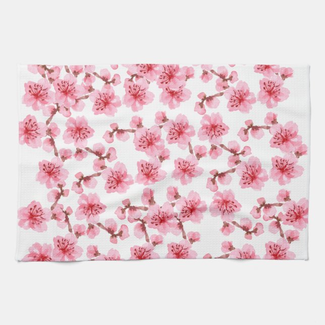 Linge De Cuisine Romantic pink Cherry blosson (Horizontal)