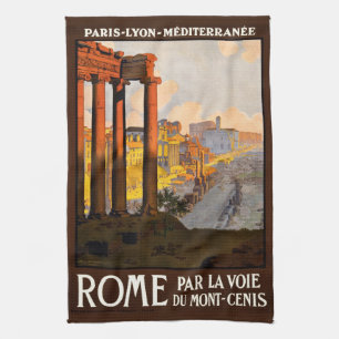 Linge De Cuisine Rome à l'affiche 1920 de voyage de Voie de La de