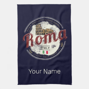 Linge De Cuisine Rome Italie Rétro Colisée Vacances Vintage