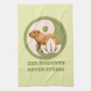Linge De Cuisine Rongeurs Zen N'Ont Jamais De Stress Humour Capybar
