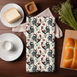 Linge De Cuisine Rooster Vintage Motif de poulet noir blanc<br><div class="desc">Cette conception peut être personnalisée en choisissant l'option Modifier la conception. Vous pouvez également transférer sur d'autres objets. Contactez-moi à l'adresse colorflowcreations@gmail.com ou utilisez l'option conversation en haut de la page si vous souhaitez avoir cette conception sur un autre produit ou si vous avez besoin d'aide pour cette conception. Je...</div>
