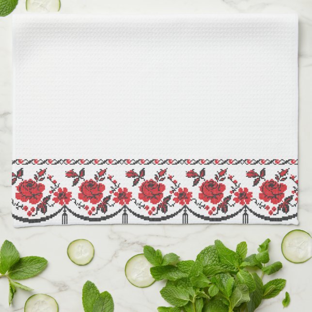 Linge De Cuisine Rose (Plié)