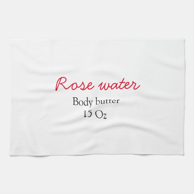 Linge De Cuisine Rose body butter add your text name custom weight  (Horizontal)