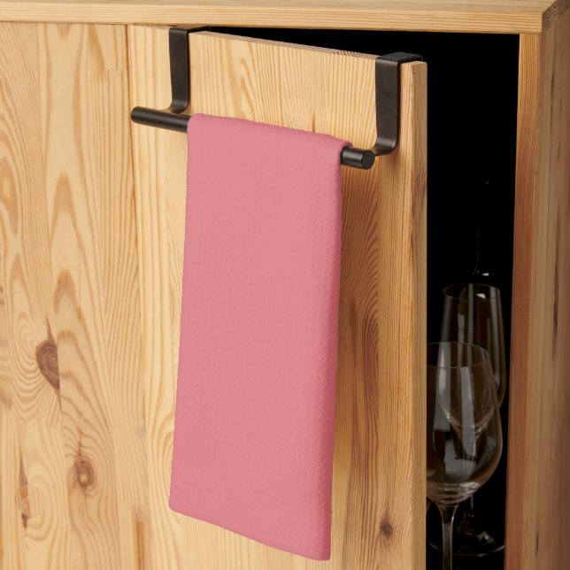 Linge De Cuisine Rose bonbon (couleur unie)  (Pliage en tiers)