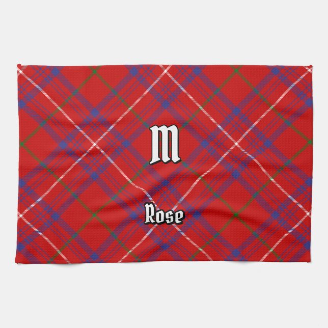 Linge De Cuisine Rose de clan Tartan (Horizontal)