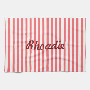 Linge De Cuisine Rose et blanc verticaux