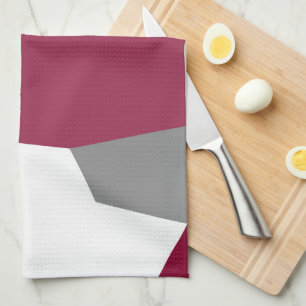 Linge De Cuisine Rose Gris et Blanc
