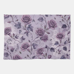 Linge De Cuisine Rose Lavande Poussiéreuse Teintes Rêveuses Florale