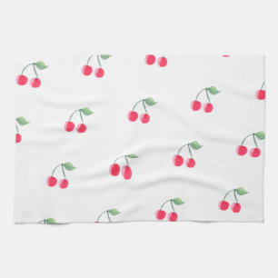 Linge De Cuisine Rose mignon moderne de motif de fruit de cerise