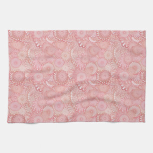 Linge De Cuisine Rose, motif de remous de pêche