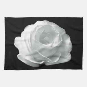 Linge De Cuisine Rose noire et blanche