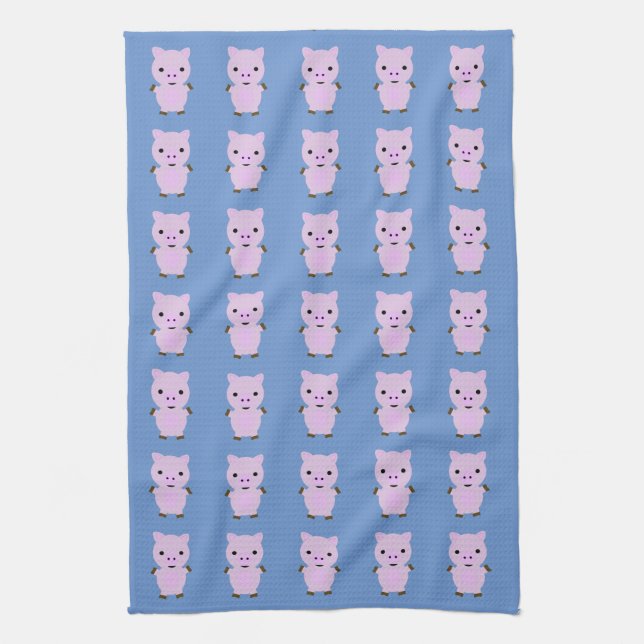 Linge De Cuisine Rose Piggy (Vertical)