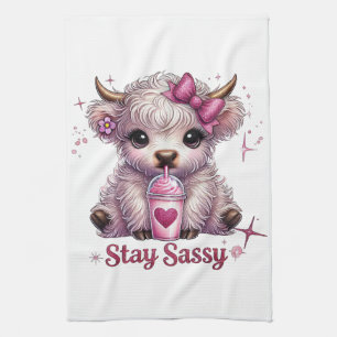 Linge De Cuisine Rose, Restez Sassy, Vaches Highland