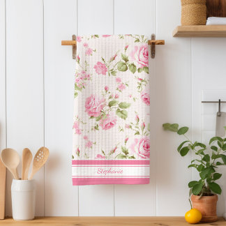 Linge De Cuisine Rose rose personnalisée