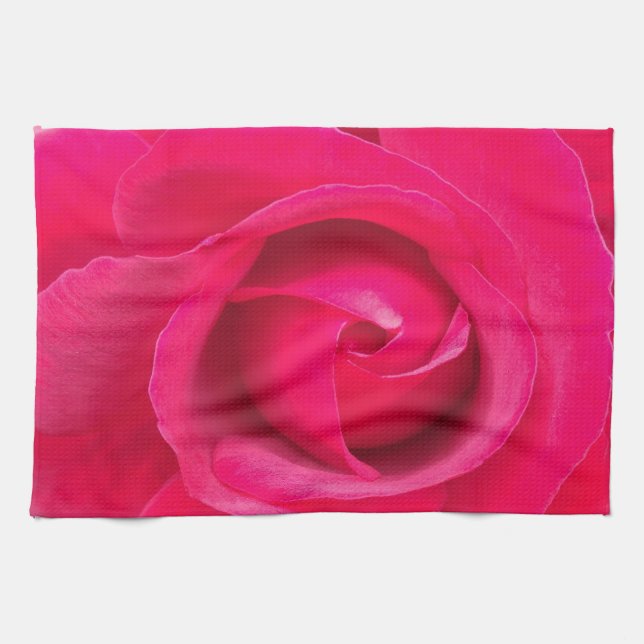 Linge De Cuisine Rose rose romantique rouge (Horizontal)