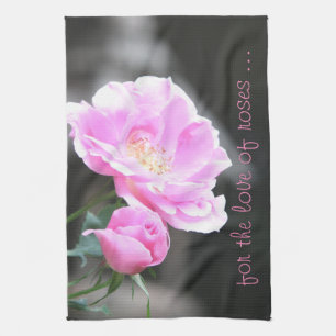 Linge De Cuisine Rose rose rose style jardin