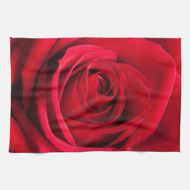 Linge De Cuisine Rose rouge (Horizontal)