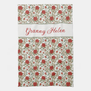 Linge De Cuisine Rose rouge personnalisée