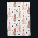 Linge De Cuisine Rose TOUTE la journée amateurs de vin motif<br><div class="desc">Découvrez cette serviette magnifique avec une illustration amusante du vin. Customisez avec votre texte. Fait un grand cadeau de ménage! Consultez ma boutique pour plus de designs et de couleurs aussi!</div>