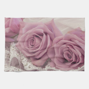 Linge De Cuisine Roses et de dentelle toujours vie