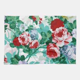 Linge De Cuisine Roses et fleurs colorés