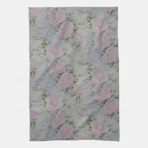 Linge De Cuisine Roses floraux roses Vintages