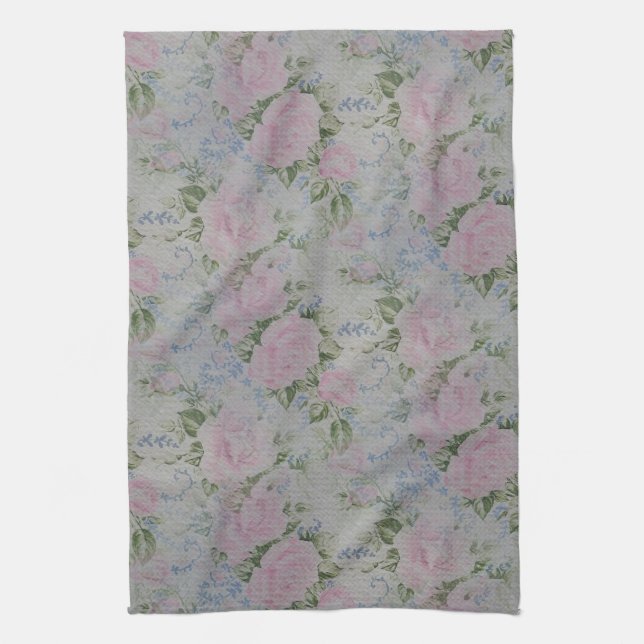 Linge De Cuisine Roses floraux roses Vintages (Vertical)