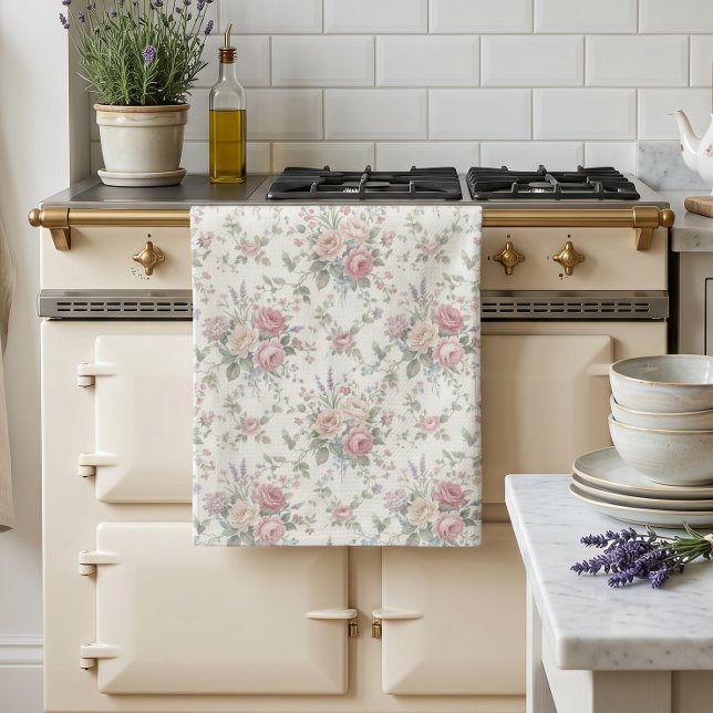 Linge De Cuisine Roses pastel élégant shabby chic (Créateur téléchargé)