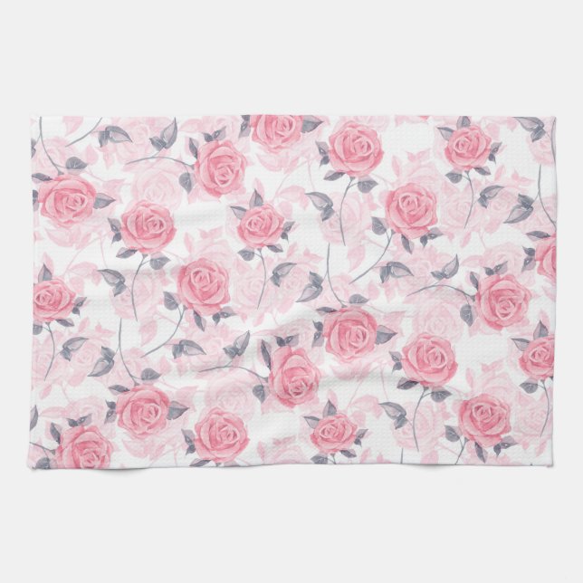 Linge De Cuisine Roses roses roses (Horizontal)