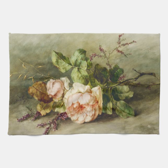 Linge De Cuisine Roses Vintages par Margaretha Roosenboom (Horizontal)