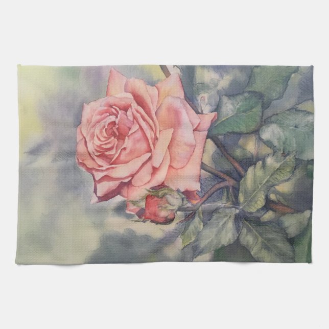 Linge De Cuisine Rosier de jardin (Horizontal)