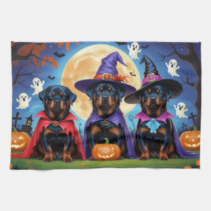 Linge De Cuisine Rottweiler Chiens Citrouille Halloween Funny