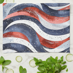 Linge De Cuisine Rouge Blanc Bleu Nautique  