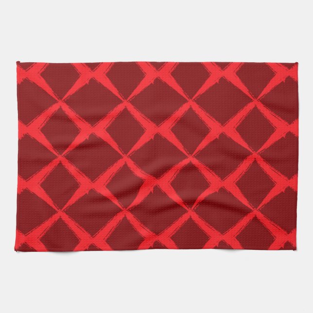 Linge De Cuisine Rouge, cool, tendance, urbain, x traits de brosse (Horizontal)