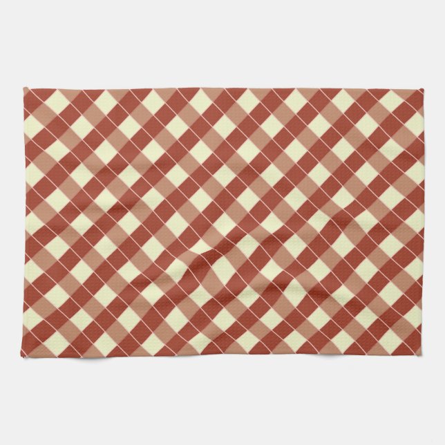 LINGE DE CUISINE ROUGE ET CRÈME PLACÉS (Horizontal)