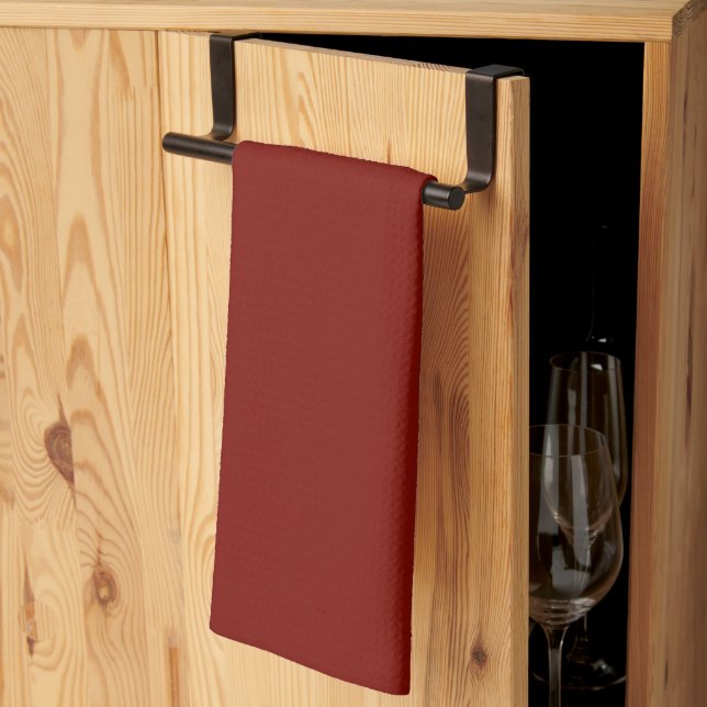 Linge De Cuisine Rouge grange (couleur solide) (Pliage en tiers)