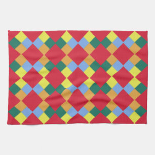 Linge De Cuisine Rouge orange jaune bleu vert